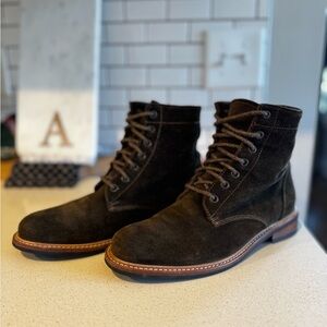 Women’s Nisolo All-Weather Amalia Lace Up Suede Leather Boots 8.5 Dark Olive